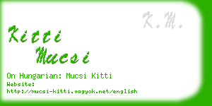 kitti mucsi business card